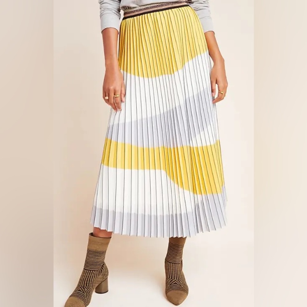 Anthropologie & Co Eva Franco Geo A-Line Midi Skirt